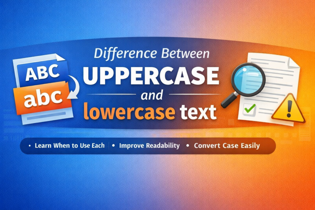 Difference Between Uppercase and Lowercase Text